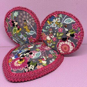 Vera Bradley Disney Print HANDMADE Mouse Ear Hat/ Fascinator Hat
